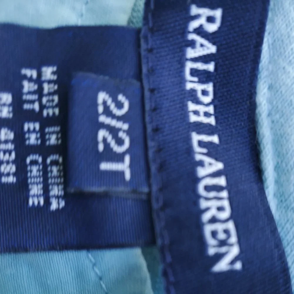 Ralph Lauren Blue embroidered romper,  2T
